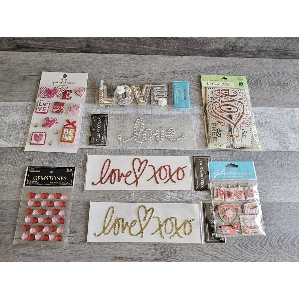 Sticker Lot - Valentine's Day Love Vday Scrapbooking 3D Stickers Jolee's #12